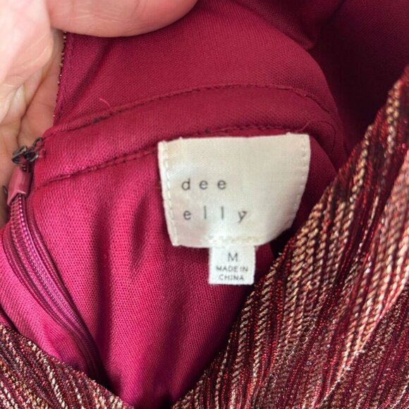 Deeelly Women Sleeve Less Maxi Towered Style Zip At The Back Dress Copper Size M - Picture 6 of 11